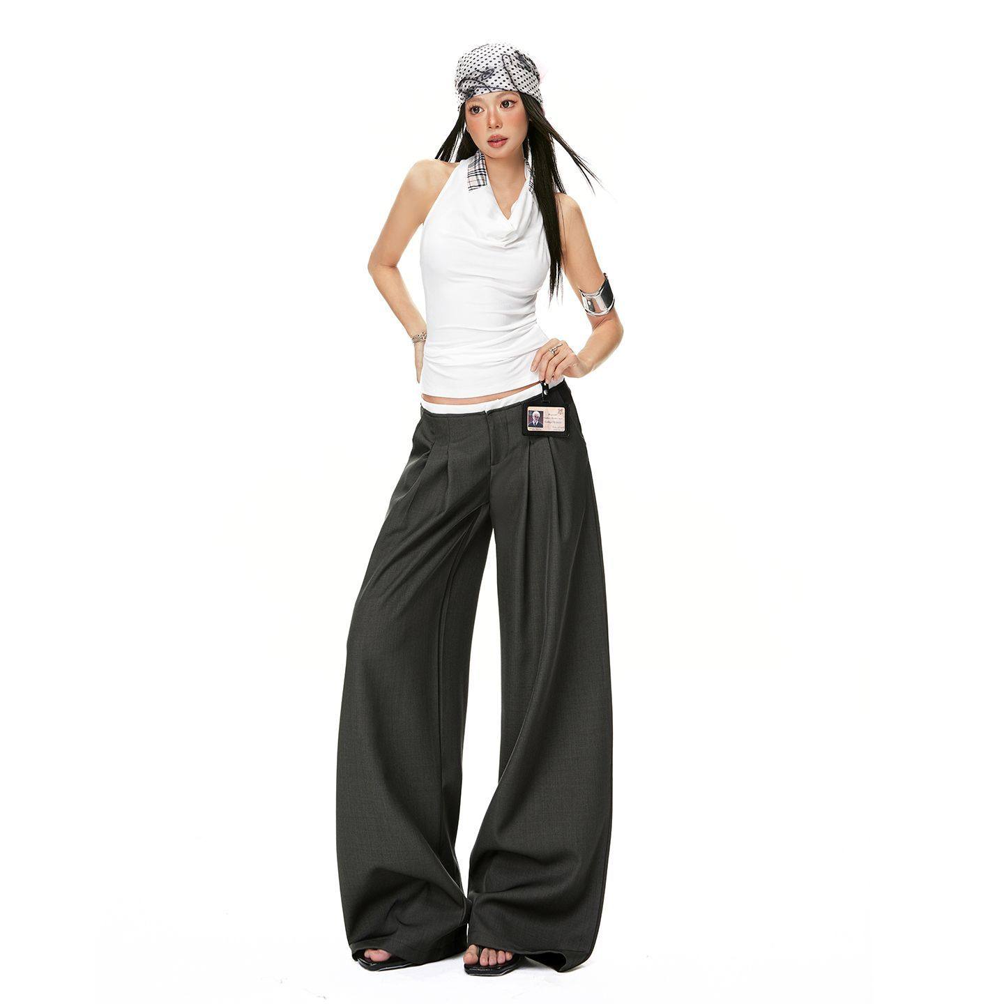 26th ootd!｜2026春季新款设计感休闲阔腿宽松显瘦百搭西装裤,淘宝优惠券,粉丝福利购,淘宝优惠卷