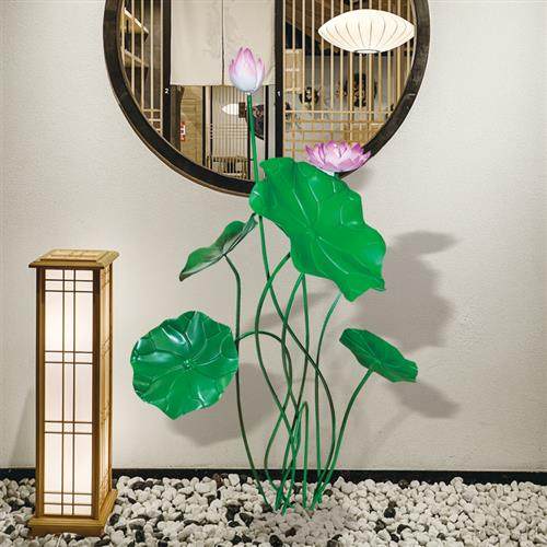 不锈钢铁艺荷叶荷花落地摆件户外酒店庭院水池水景金属雕塑装饰品,淘宝优惠券,粉丝福利购,淘宝优惠卷