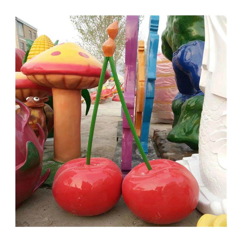 户外玻璃钢樱桃雕塑玻璃纤维水果桃子模型采摘园农场摆件雕塑,淘宝优惠券,粉丝福利购,淘宝优惠卷