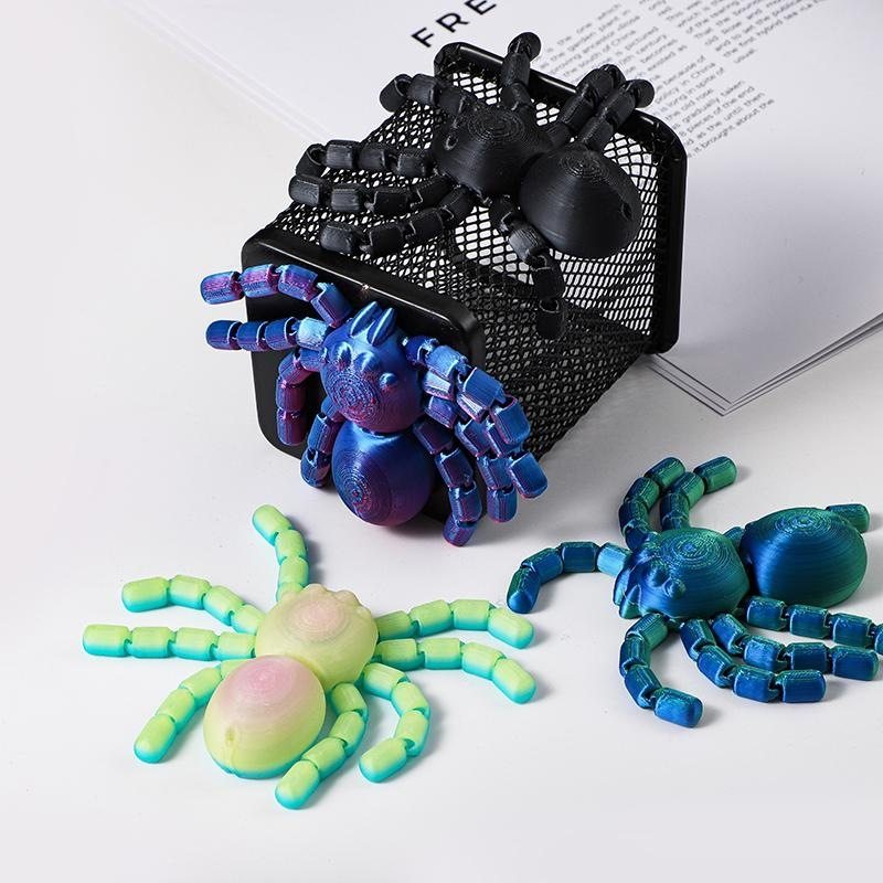 3D打印蜘蛛多关节可动仿真动物磁吸玩具男孩鱼缸造景模型儿童礼物 - 图1