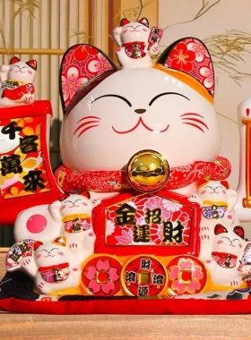 招财猫新款自动摇手大号发财猫