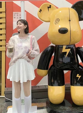 熊玻璃钢装饰网红店客厅摆件