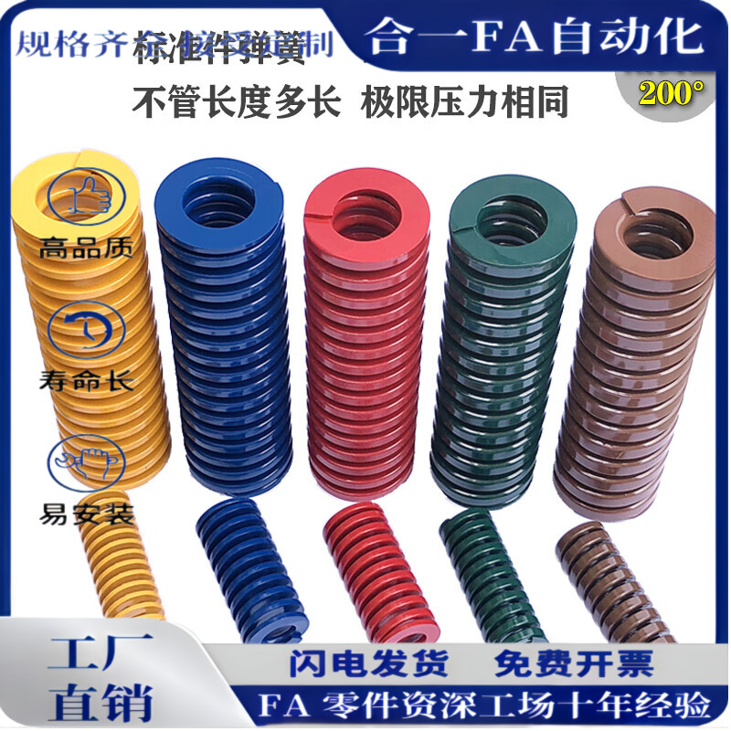 矩形模具弹簧SWB10-10/15/20/25/30/35/40/45/50-300 - 图2