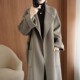 Loose mid-length double-sided woolen cashmere coat fashionable