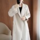 Loose mid-length double-sided woolen cashmere coat fashionable