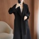 Loose mid-length double-sided woolen cashmere coat fashionable