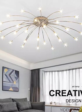Modern Led Ceiling Light Ice Flower Glass Bedroom Kitchen Ch