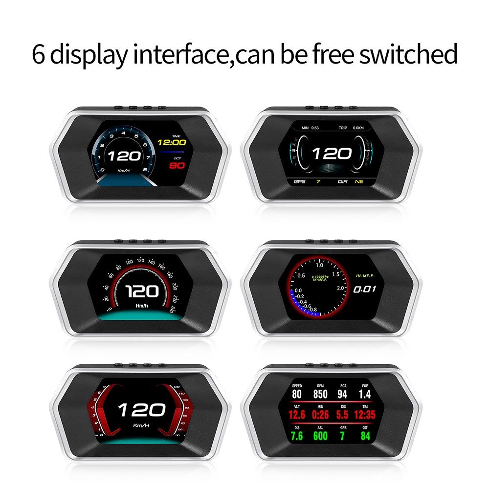 Auto HUD Head-up Display OBD2 - 3,5 Zoll, Tacho & Drehzahl Direkt Auf Der Windschutzscheibe