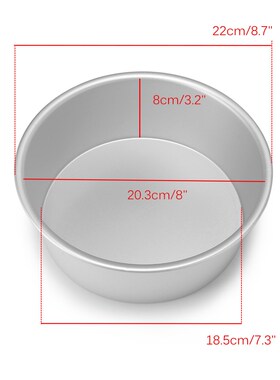 4/6/8 Inch  Aluminum Alloy Round Cake Baking Mould Pan Tin M