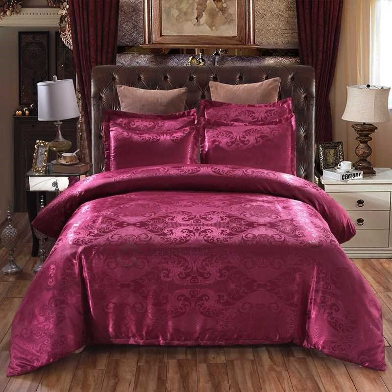 Luxury Jacquard Duvet Cover Set 220x240 Tribute Silk Europe-图2