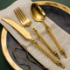 Retro tableware 304 stainless steel knife and fork set crown
