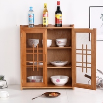 Vegetable Kitchen Cabinet Breathable Solid Wood Window Screen Kitchen Discharge Bowl Small Kitchen Cabinet Containing Hanging Cabinet Cupboard Wall-mounted Hearth Closet Closet Wall Closet