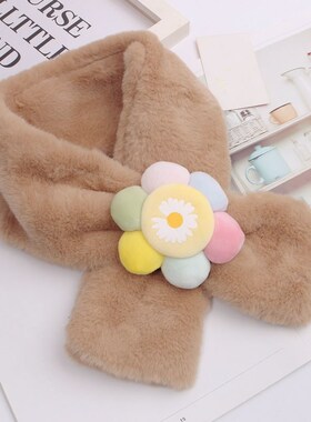 Kids Super Soft Coral Velvet Scarf Toddler Girl Cute Muffle