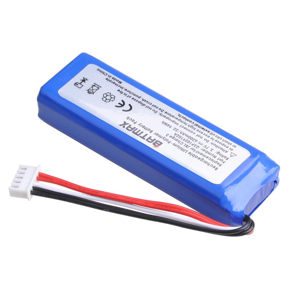 3.7V 6200mAh Battery Bateria GSP1029102A for JBL Charge 3 - 图0