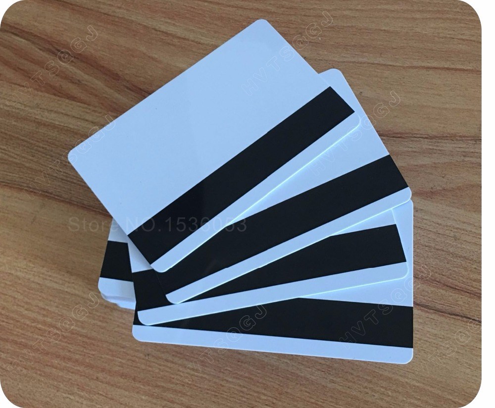 10pcs Blank White PVC Hico 1-3 magnetic stripe card Plastic - 图1