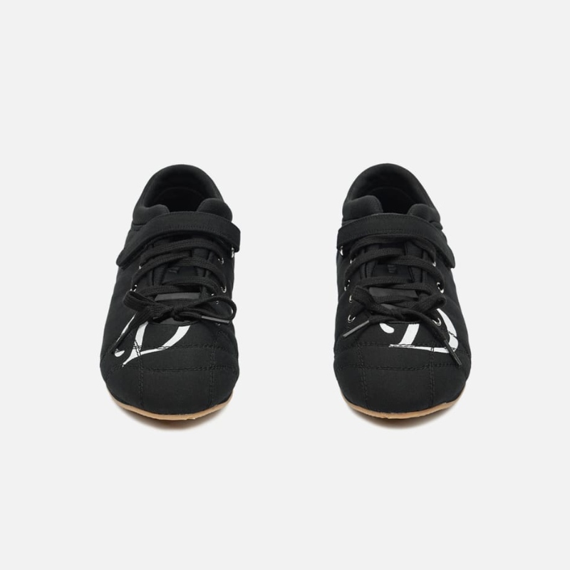 DEINET D Logo Lace Up Mozzi Shoes In Black 运动鞋女HBX - 图0