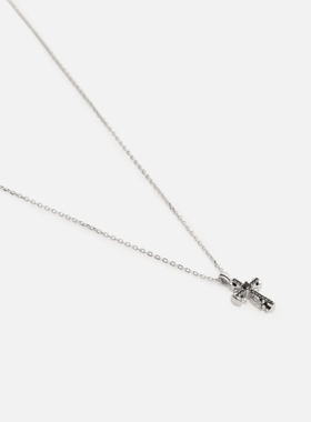 MIDNIGHTFACTORY CRUCIS Mini Cross Pendant Necklace 项链HBX