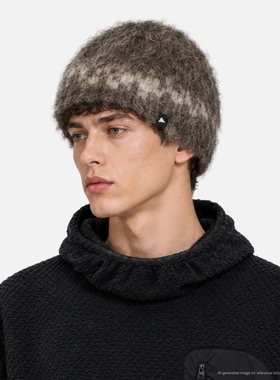 and wander Jacquard Shaggy Knit Cap 针织帽男HBX