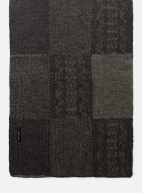 POLYTERU Ethnic Pattern Checkerboard Muffler 围巾HBX