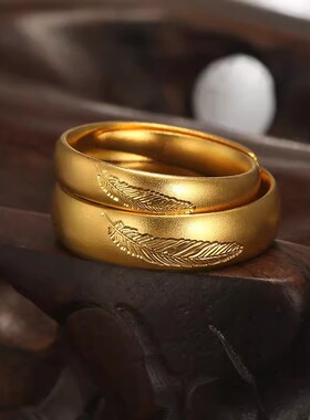 法国CapinKofin古法素圈树叶戒指新款小众设计潮流轻奢高级感