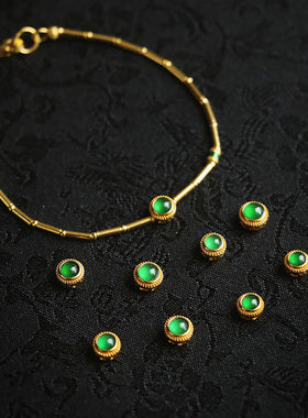 法国capinkofin新款【竹节系列】复古精致古法民族风色手链气质