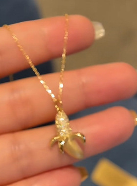 法国CapinKofin精致精美香蕉吊坠项链女金色镶嵌锆石轻奢高级