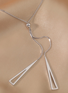 法国capinkofin几何抽拉项链女小众设计感冷淡风项链女锁骨链年