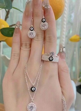 法国capinkofin银色天珠项链夏季百搭潮流简约高级设计感气质