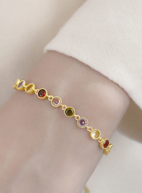 法国capinkofin彩石手链女轻奢小众精致高级感简约百搭手串年