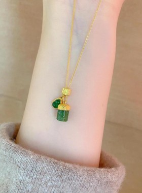 法国capinkofin碧玺回纹珠项链女色招财精致时尚气质轻奢高颜值