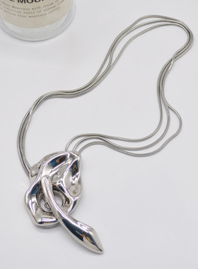 法国capinkofin小众设计师款ot扣多层链项链女个性蛇骨链冷淡风