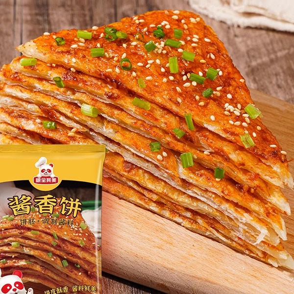 粮全其美酱香饼550g*3包正品半成品土家面饼皮家庭装早餐手抓饼