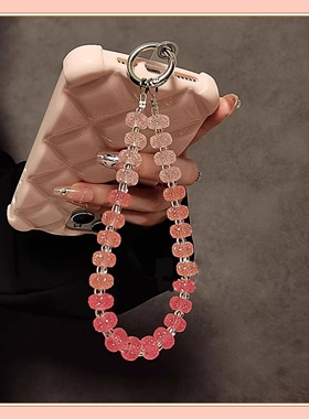 奢华高级水晶手机链手提珠子链条挂绳手腕夹片钥匙扣包包挂件