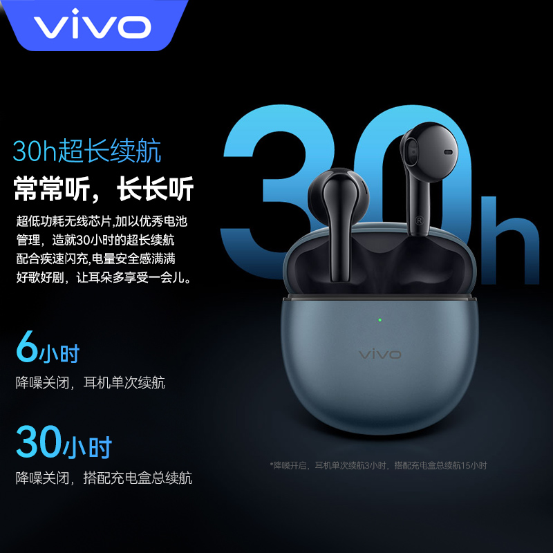 vivo TWS Air Pro原装iQOO真无线蓝牙耳机半入耳式主动降噪立体声 - 图2