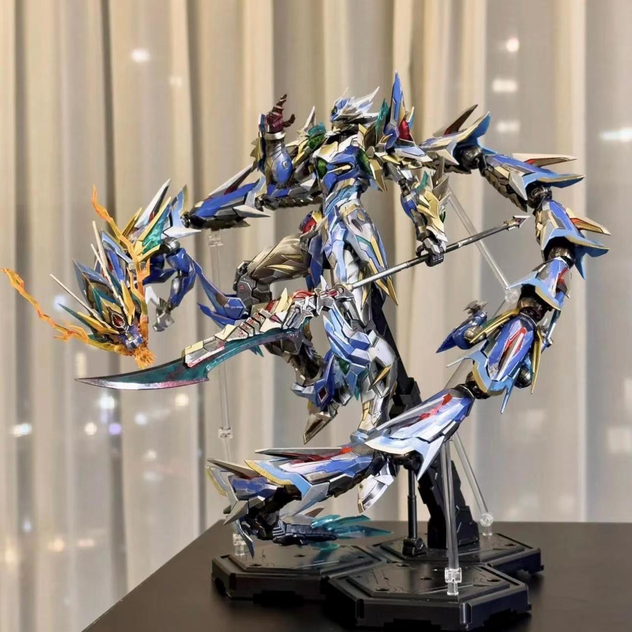 Gundam HG assembled deformed motor core Lu Bu White Tiger Ao Bing Cao Ren Gan Jiang Guan Yu mecha model toy