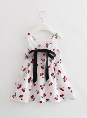 Summer Children Kids Girls Sleeveless Cotton Dresses Sundre