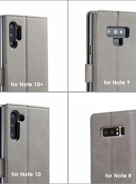 Leather Case for Samsung Galaxy Note 10 9 8 Plus Lite Case C