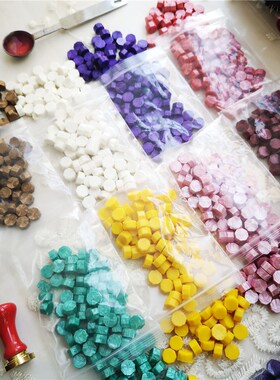 vintage sealing wax tablet pill beads granule/grain/strip st