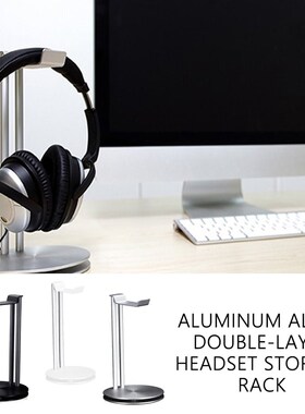 Aluminum alloy 2 Layers Headphone Stand Acrylic Headset Earp