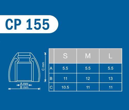 SpinFit CP155 Patented Silicone Eartips for Replacement 5.5 - 图2