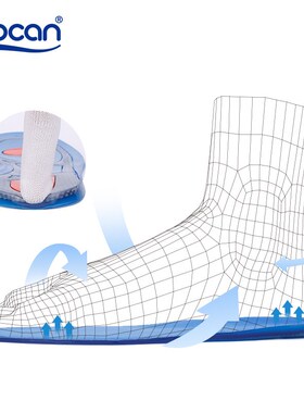Bocan Silicon Gel Insoles Foot Care for Plantar Fasciitis He