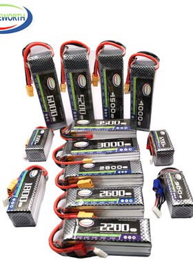 4S 14.8V RC Car LiPo Battery 1300 1800 2200 2600 3300 4500 6