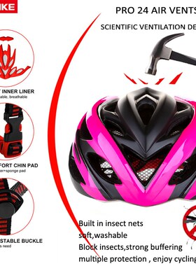 PINK Matte Bicycle Cycling Helmet In-mold Bike Helmet casco