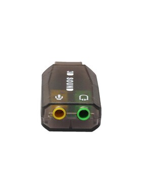Audio Adapter 3D Sound card 5.1 USB To 3.5mm mic headphone J
