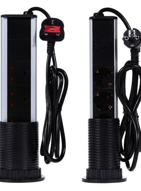 220V 16A PULL POP UP Electrical 3 Plug Sockets 2 USB Outlet