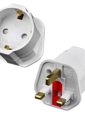 EU Euro 2 Pin to UK 3 Pin Plug AC Universal Adapter Travel