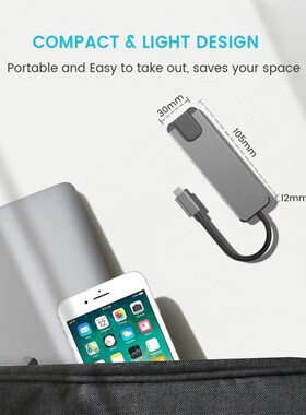 Type C Hub Hdmi USB C Hub to Gigabit Ethernet Rj45 Lan Adapt