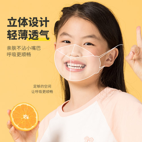 儿童专用n95级医用防护口罩一次性医疗级别3d立体男童女孩独立装 - 图0