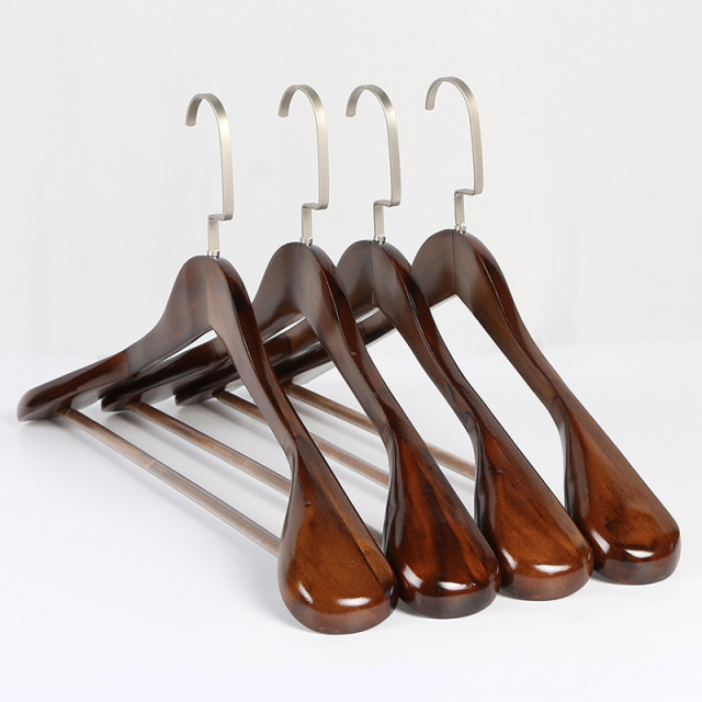 Wide shoulder hanger solid wood markless coat special