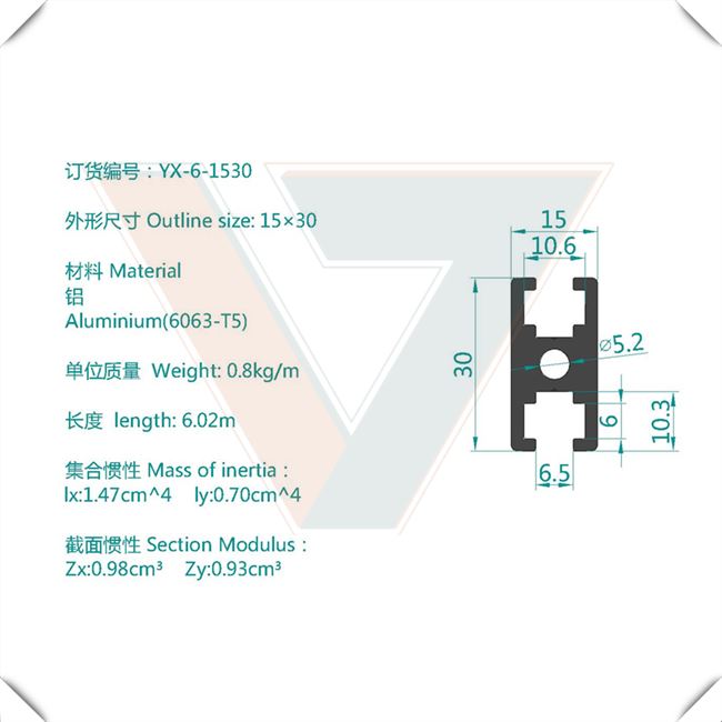 工业铝型材1530铝型材框架 h型铝型材底座面板支撑铝合金型材l-图0